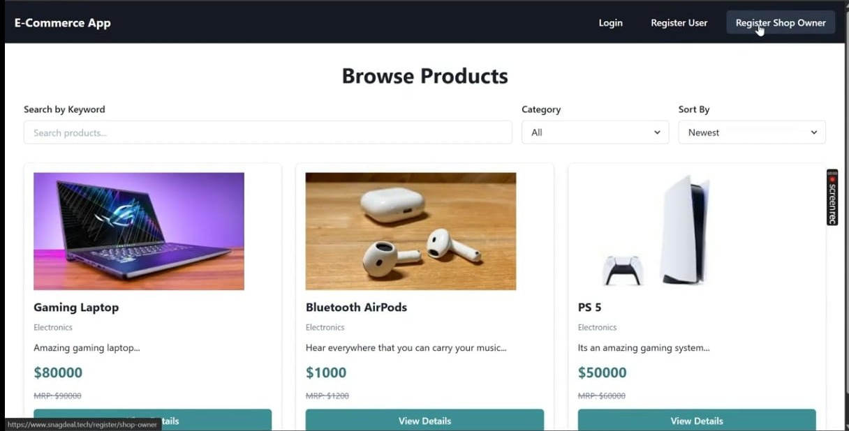 SnagDeal E-commerce App